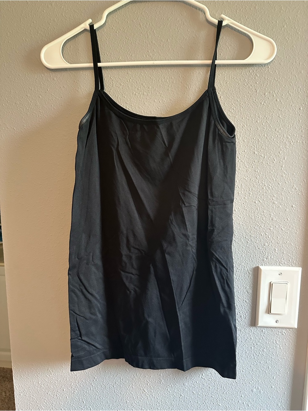 Black Spaghetti Strap Maternity Tank